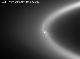 Enceladus creating Saturn's E-ring