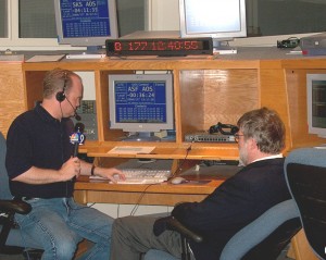 Gregg Interviewing Larry at the controls