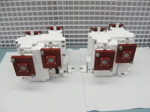 The dual, double-ended MAVEN Solar Energetic Particle analyzers (flight models shown here) measures the impact of the solar wind on the upper atmosphere of Mars. (Courtesy UCB/SSL)