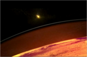Spacecraft entering Mars Atmosphere