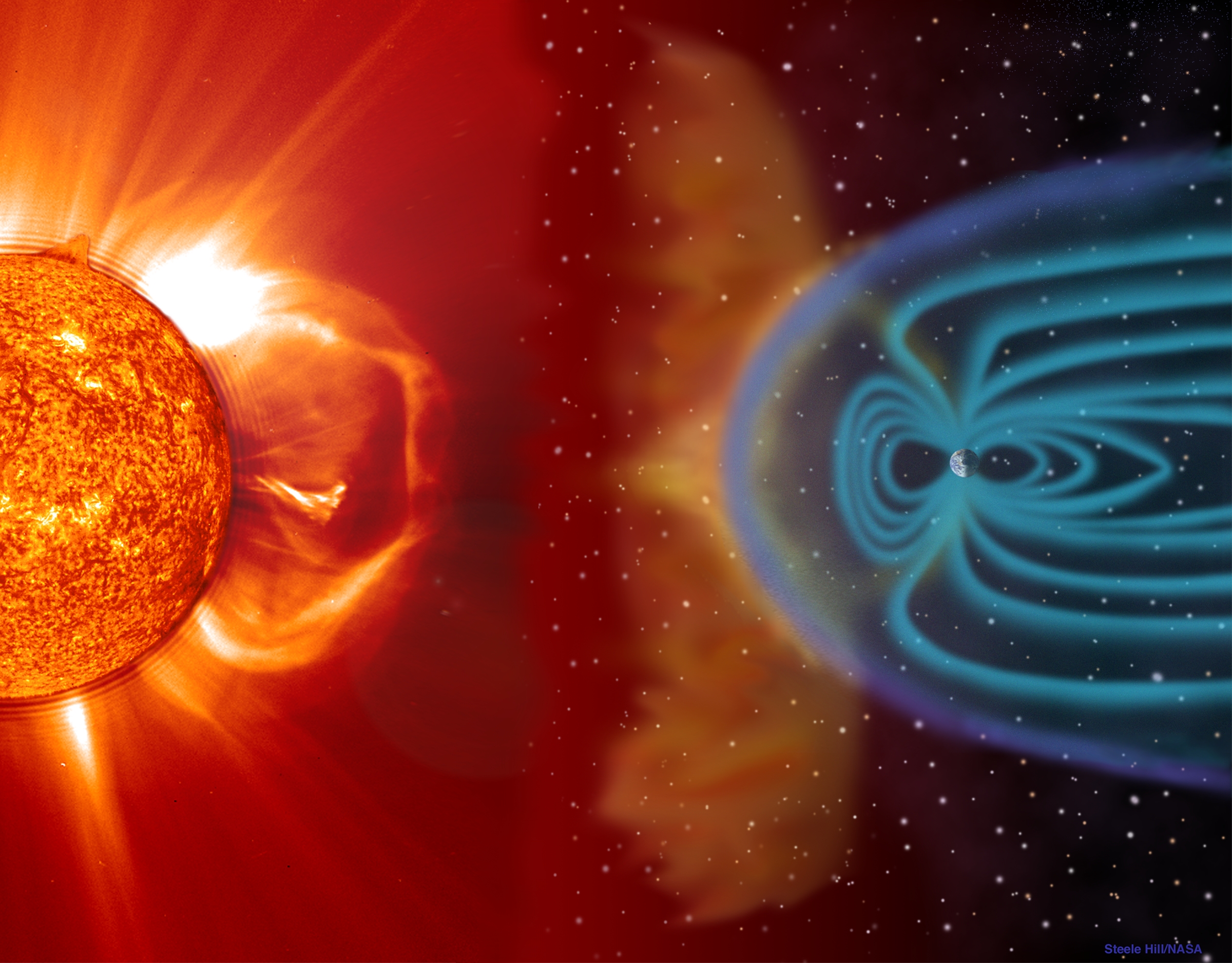 Coronal Mass Ejection at Earth