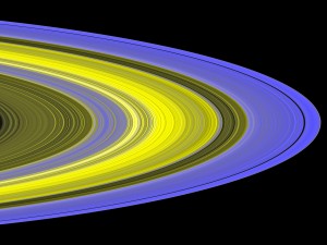 False-color image of Saturn's rings