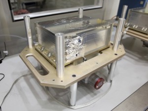 Data collected from the LASP-built instrument, pictured here before its integration with the Van Allen Probes mission, has revealed a third radiation belt encircling Earth. (Courtesy JHUAPL)