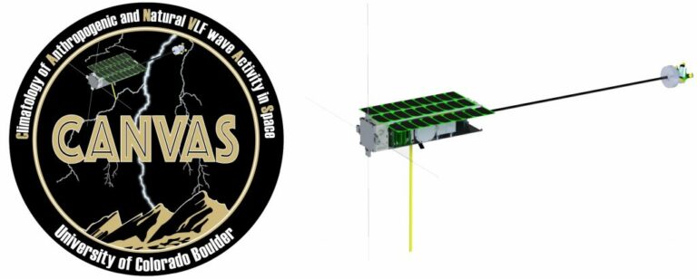 CANVAS logo and artist's drawing of the CubeSat