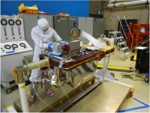 The MAVEN NGIMS instrument undergoes final preparations for integration onto the spacecraft at Lockheed Martin. (Courtesy NASA/GSFC)