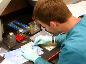 A student works on the SDC. (Courtesy LASP)