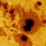 Sunspots close-up