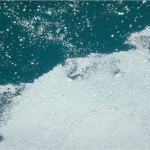 Drifting icebergs