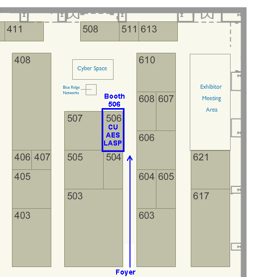 CU LASP - Booth 506 - Map
