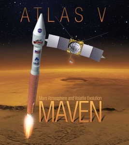 MAVEN is scheduled to launch on November 18, 2013 aboard a United Launch Alliance Atlas V-401. MAVEN will be the first mission dedicated to understanding the Martian upper atmosphere. (Courtesy ULA)