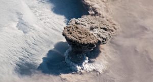 Raikoke volcanic plume as seen from the ISS
