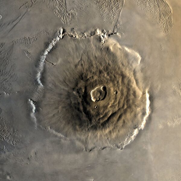 Olympus Mons, the solar system's tallest volcano